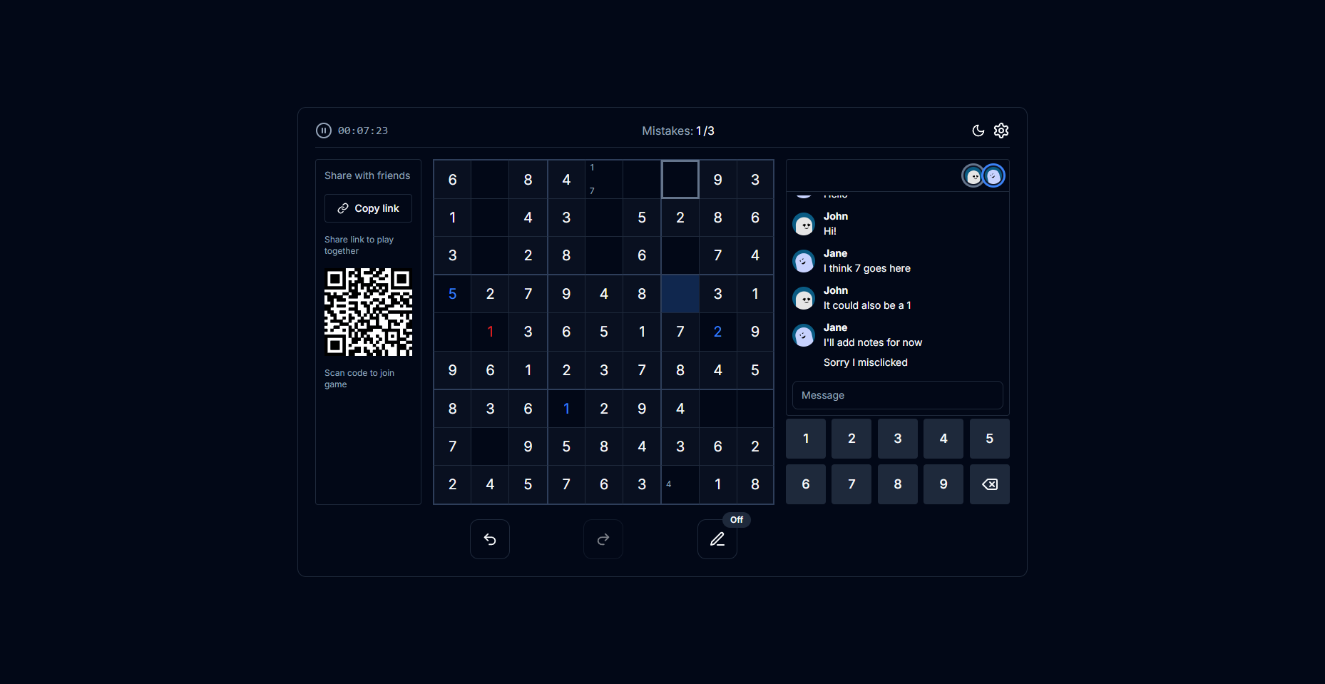 Realtime Sudoku